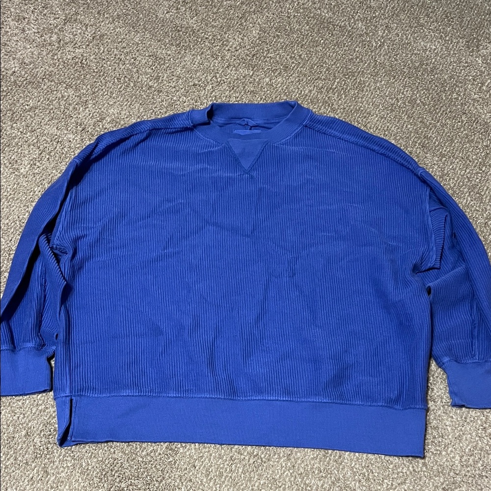 Aerie Women's Classic Blue Crewneck Sweater